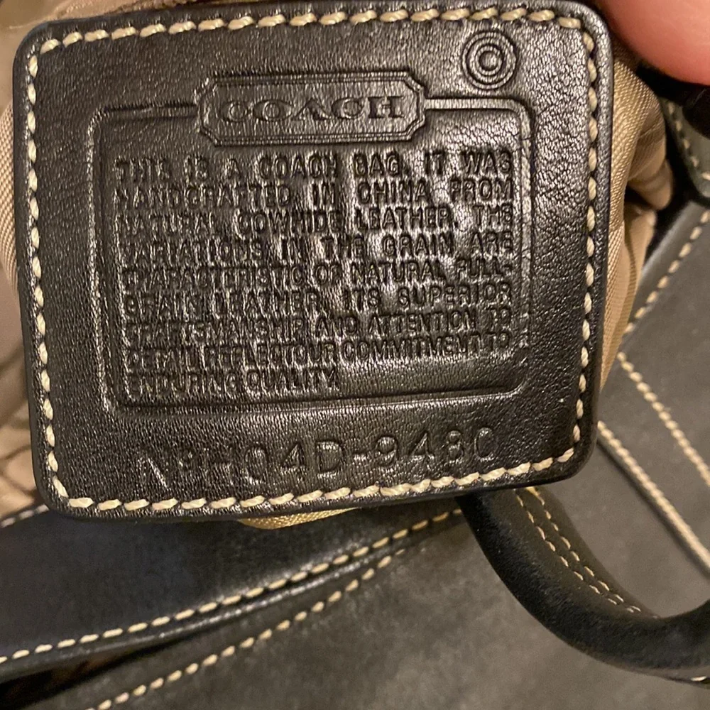 Coach Vintyge Elegant Black Leather Shoulder Bag No H04Da9480